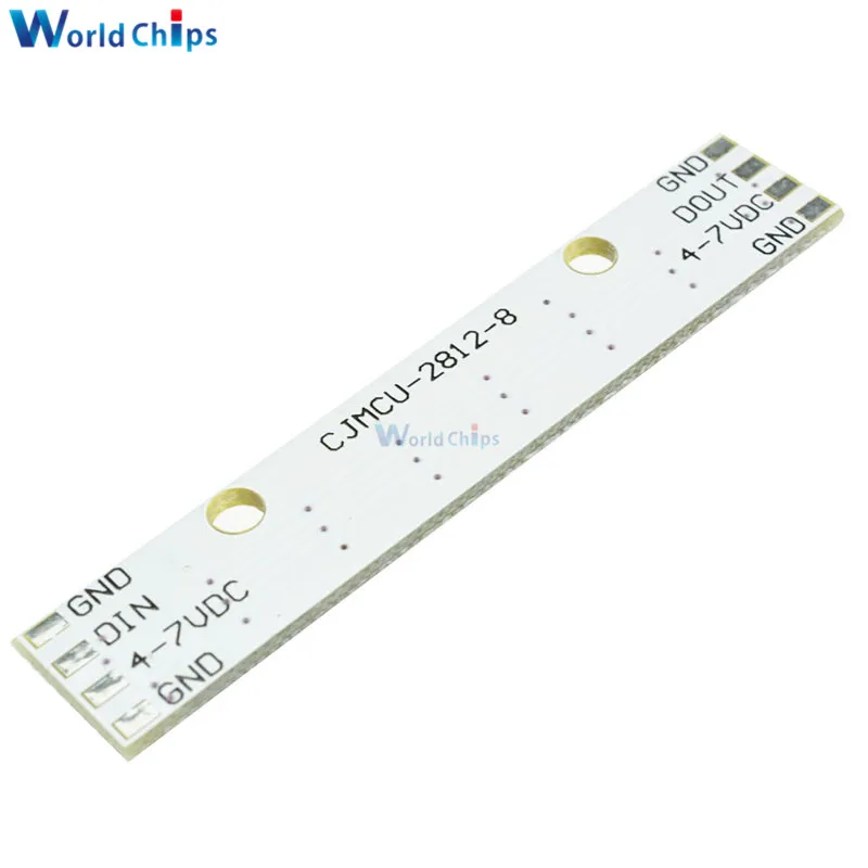 WS2812 WS 2811 5050 RGB модуль панели светодиодной лампы 5 в 8 битная Радужная светодиодная