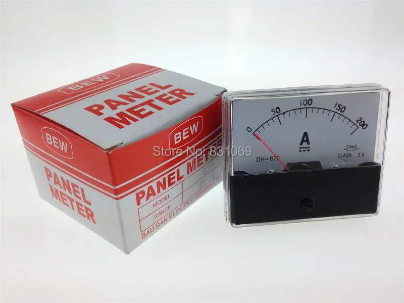 1 шт. DH670 DC 0-200A 200A аналоговая панель амперметр тока абсолютно новый