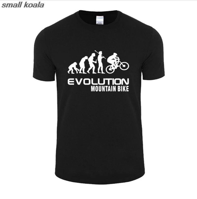 Летняя мужская футболка с принтом Evolution Of Mountain Bike забавные Модные свободные