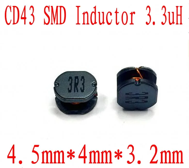 2000 шт./лот индуктор питания SMD CD43 4 5 мкГн 3R3 3 2*4 * мм неэкранированный