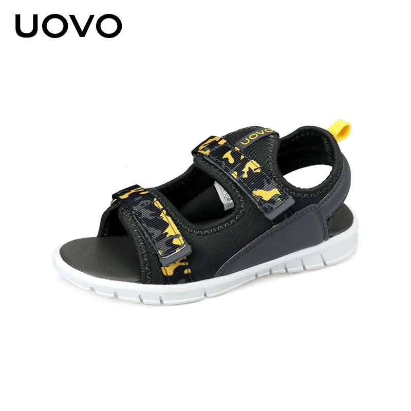 

UOVO NEW Summer Sandals Open Toe Baby Child Beach Shoes Outdoor Breathable Casual Hook & Loop For Girls & Boys Size 25-31