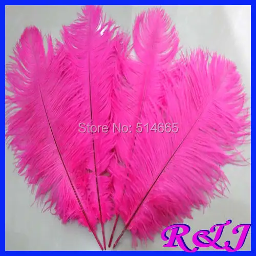 

EMS Free shipping 100pcs 20-22 inches Cheap ostrich feather 50-55cm Hot Pink Ostrich plumage ostrich plume