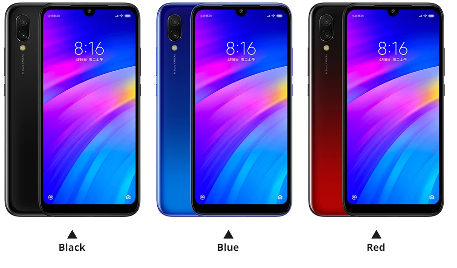 Глобальная версия, Xiaomi Redmi 7, 3 ГБ+ 32 ГБ, Восьмиядерный процессор Snapdragon 632, 4000 мАч, 6,26 дюйма, 19:9, полноэкранный, 12МП+ 2МП, мобильный телефон