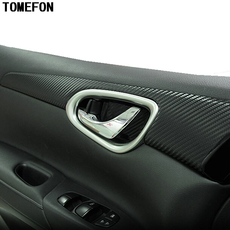 TOMEFON 4 шт. для Nissan sylphy Pulsar 2012 2014 ABS внутренняя дверная ручка крышка чаши