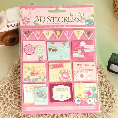 3 листа/партия декоративные 3D бумажные наклейки для скрапбукинга | Дом и сад