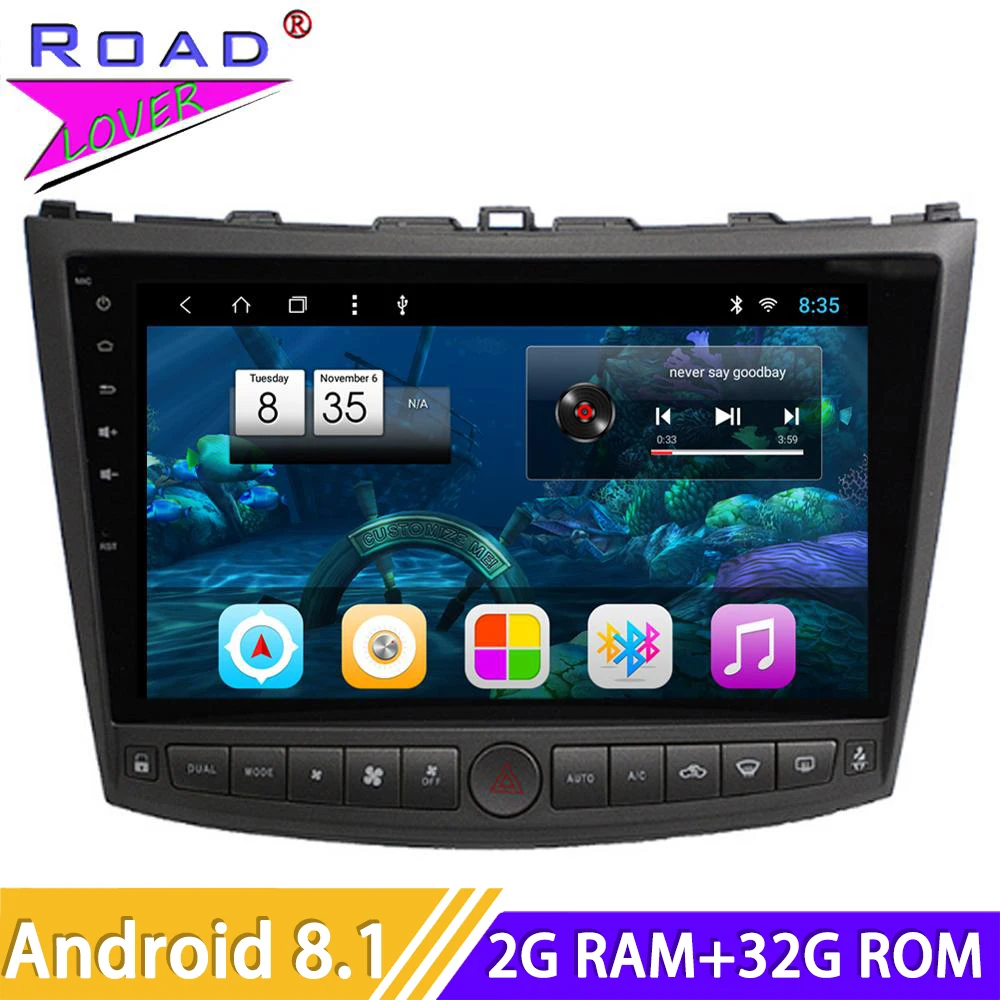 Головное устройство Android 8,1, автомобильное радио, Восьмиядерный dvd-плеер для Lexus IS250 IS300 2005-2012, стерео gps навигация, 2 Din, аудио Авторадио