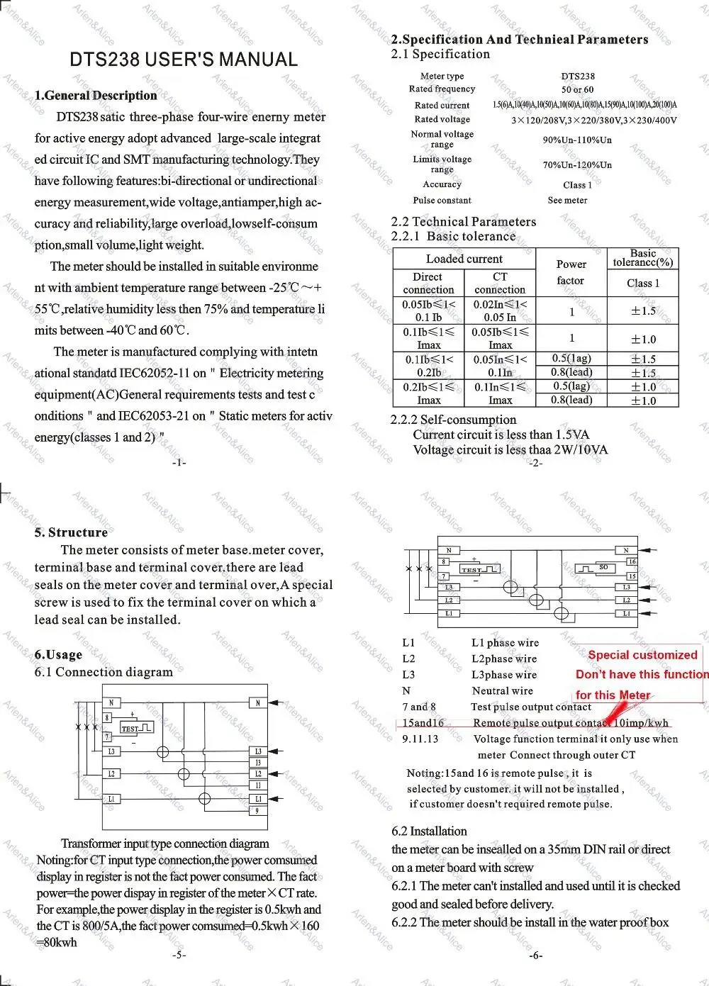 10(100) A 3*230 V/400 V 50 HZ Трехфазный din-рейка кВт-ч Ватт час din-рейка счетчик энергии lcd