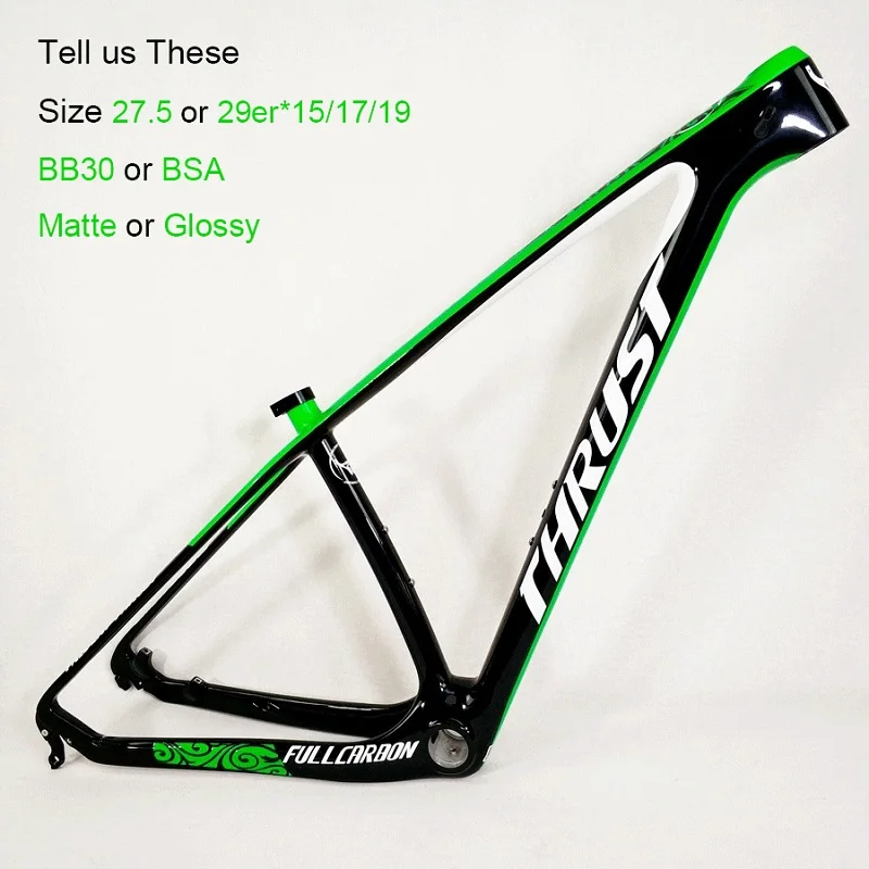 Карбоновая mtb рама 29er T1000 Китай mtb карбоновая рама 29 27,5 синяя рама карбоновая для горного велосипеда 142x12 135x9 велосипедная Рама - Цвет: Green