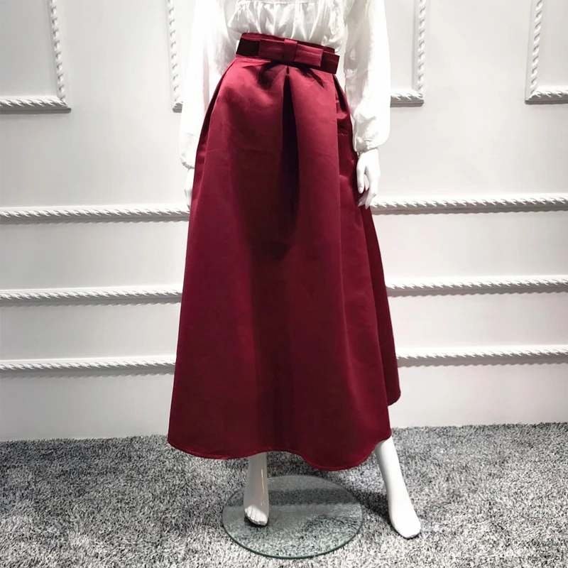 Юбки размера плюс Faldas Mujer Moda abaya Дубай Турецкая длинная Плиссированная юбка макси с высокой талией женские юбки