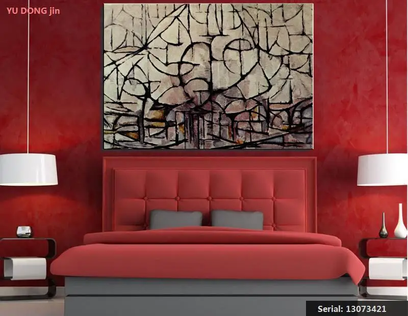 Piet Cornelies Mondrian натюрморт абстрактная масляная живопись рисование искусство спрей
