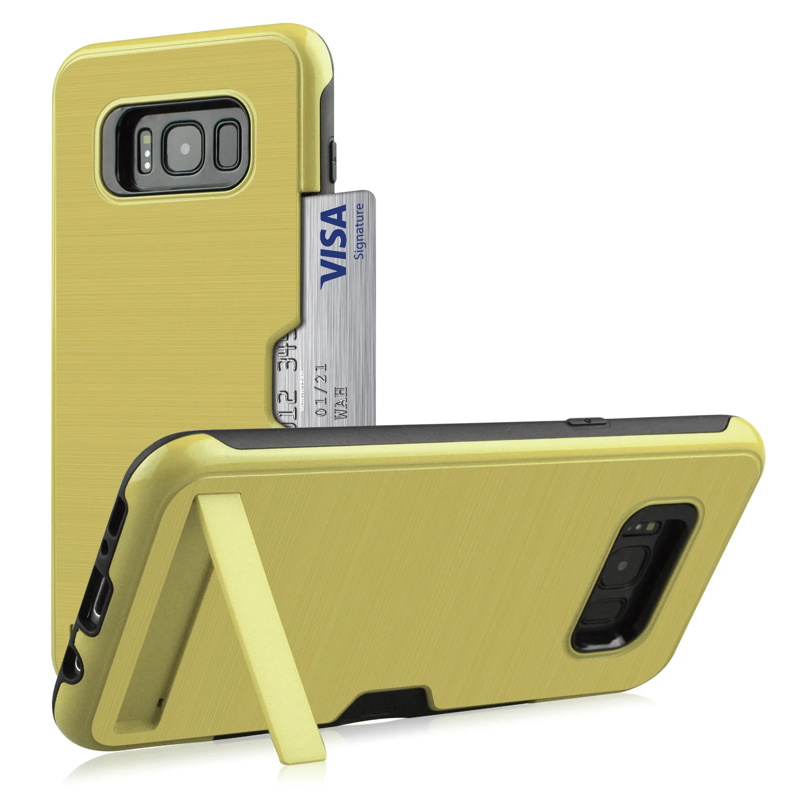 ZIHFONE Luxury Cover Phone Anti fall Case PC For Samsung Galaxy S8 Shockproof Plus Plug in Card |