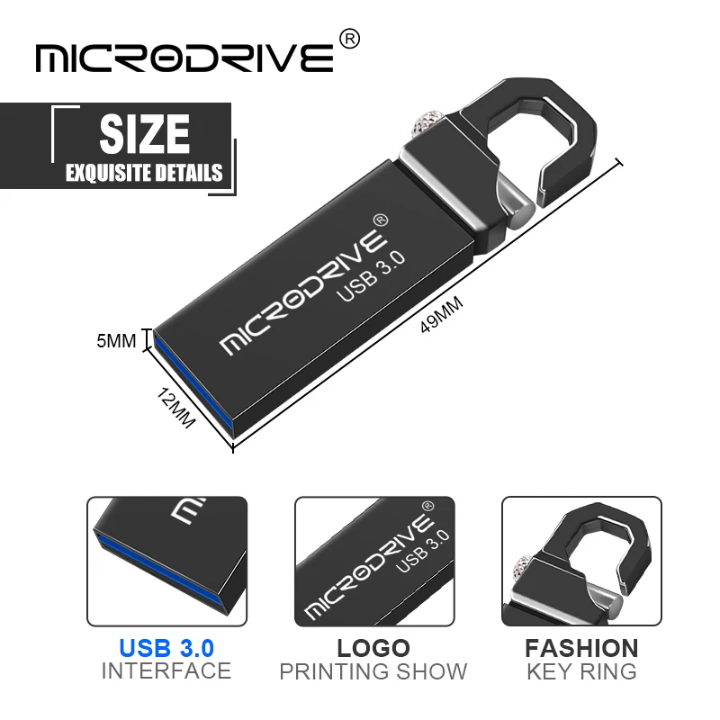 Металлический мини-флэш-накопитель 64 ГБ 32 флеш-накопитель USB 3 0 флешка USB-Флэшка 16 8