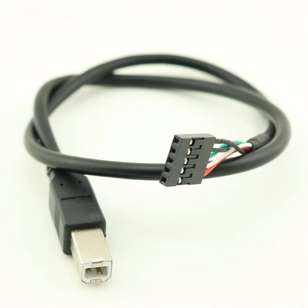 

10pcs 50cm USB 2.0 Type B Male to Dupont 5 Pin Female Header Motherboard Adapter Cable for printer
