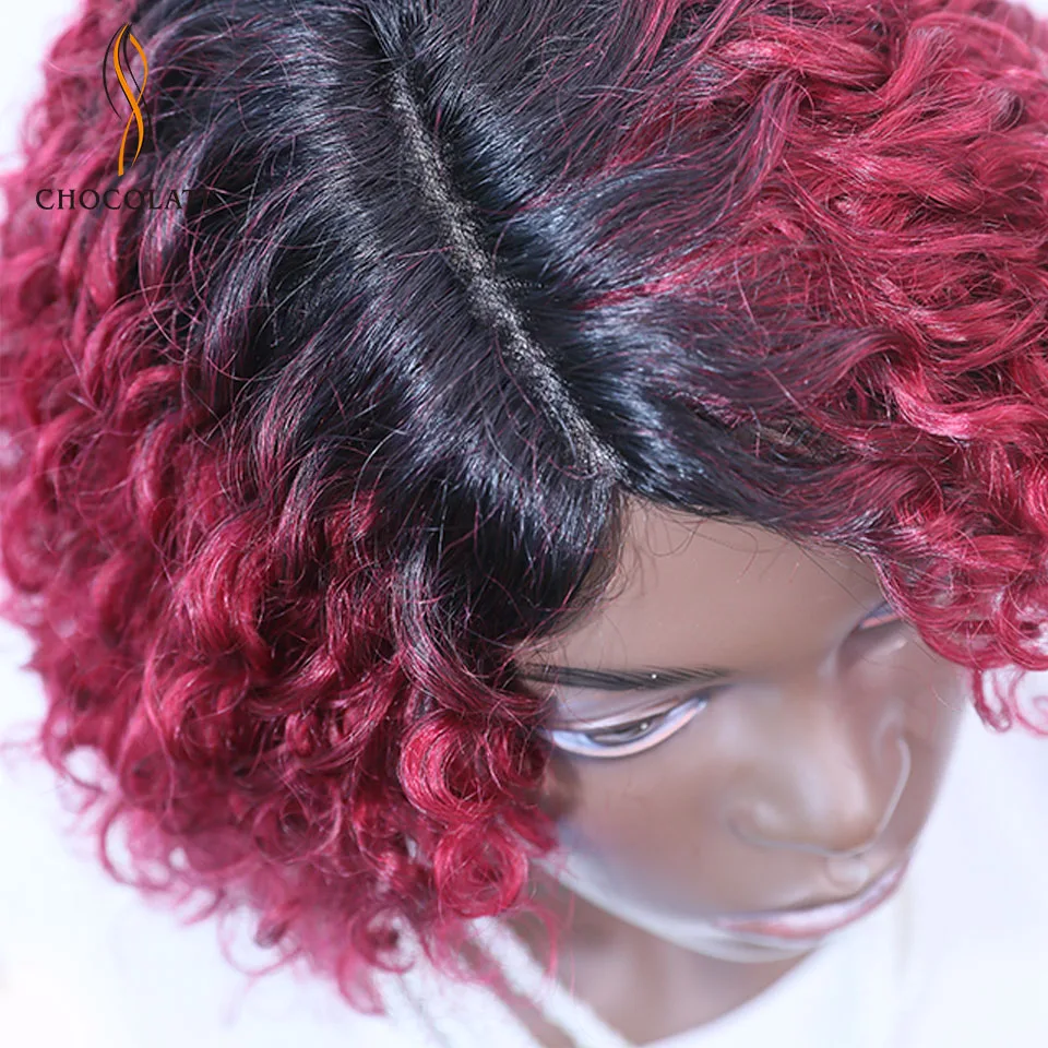 Парики из натуральных волос на шнурках Bob Curly для черных женщин с детскими