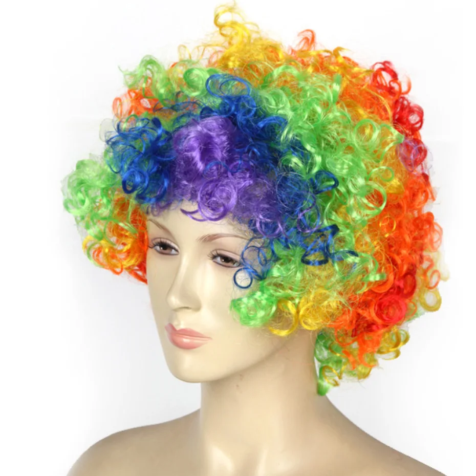 Парик цвета радуги вечерние аксессуары парик клоуна фэнтези комикс карнавальный