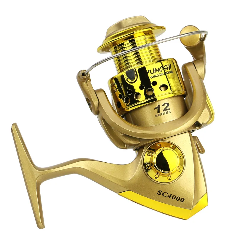 Enlarge Lida Fish brand new champagne gold SC1000-7000 series folding 12BB left / right hand fishing reel