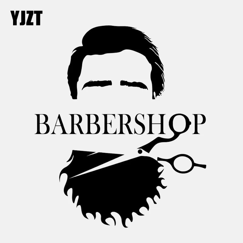 YJZT 12 5 см * 14 6 Парикмахерские ножницы для бороды виниловые черные/серебряные