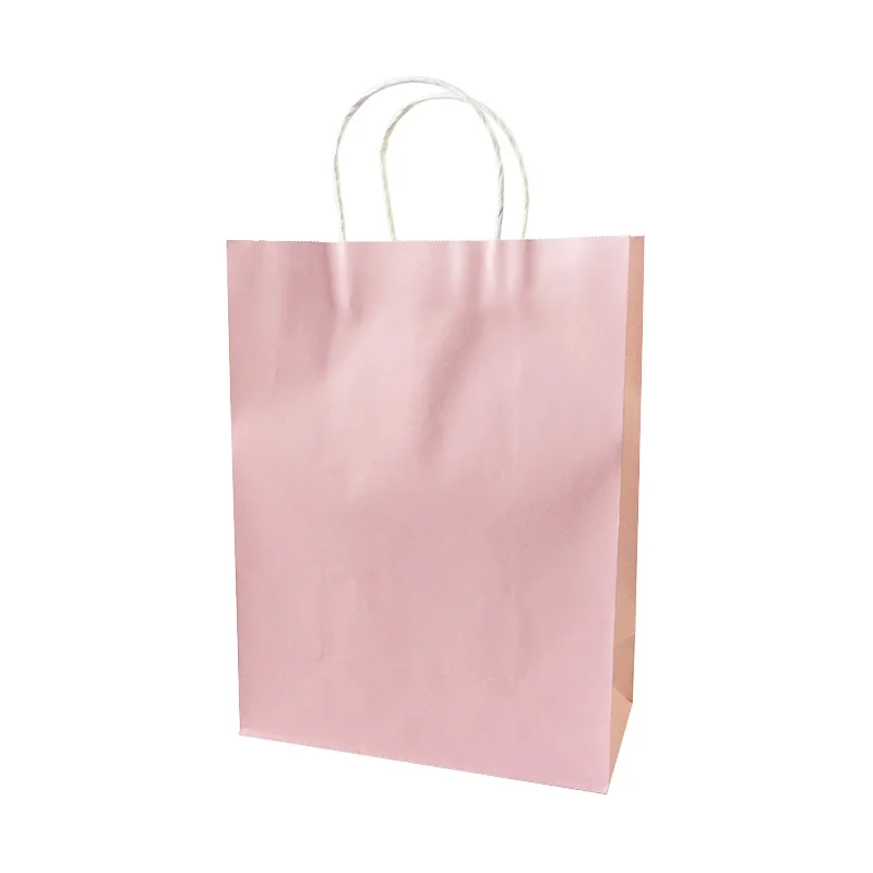 Light Pink 10 шт/партия подарочные бумажные пакеты с ручками 33*25*12 см вертикальные Multifuntion экологически чистые вечерние подарочные бумажный пакет, для упаковки мешков - Цвет: Light Pink
