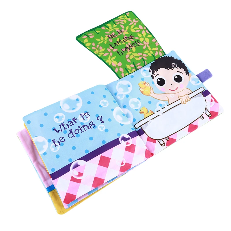 

New Early Education Puzzle Cloth Book With Ring Paper Book Baby Story Book Toy Soft Baby Story Book