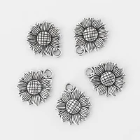 20pcs beauty sunflower charms pendant for necklace bracelet earrings making parts diy jewelry accessories
