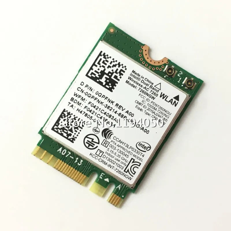 Совершенно новый двухдиапазонный беспроводной процессор Intel Dual Band Wireless-AC 7260 Plus 2x2