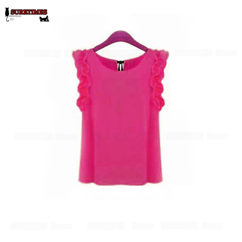 Новое поступление 2018 женские блузки шифоновые рубашки с круглым вырезом пуловер