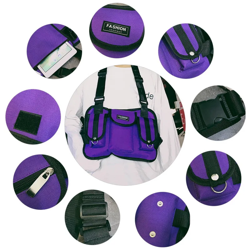 Adputent, сумка на талию, в стиле хип-хоп, уличная, на грудь, сумка через плечо, Bolso