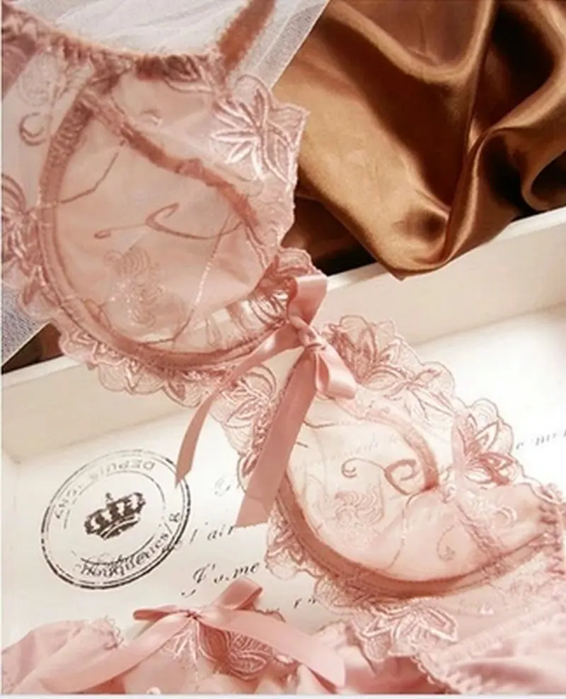 Бесплатная доставка бюстгальтер и краткие комплект цветок марли кружева вышивки