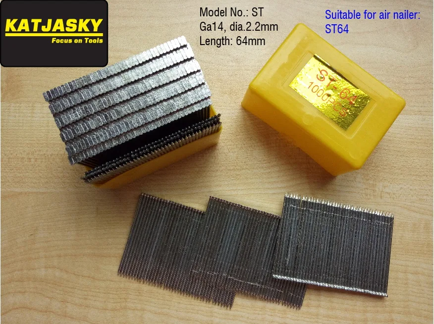 64mm nails for ST64 air nailer  pneumatic nailer concrete T nailer 1000pcs/box