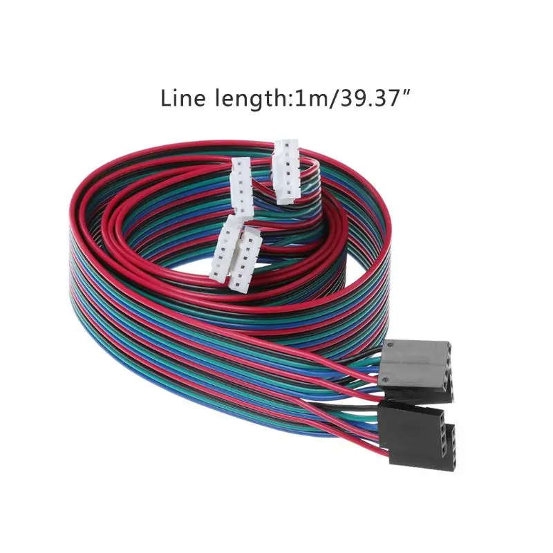 

4pcs 100cm 4pin Stepper Motor Cables Silicon Rubber XH2.54 Terminal Wire For 3D Printer NEMA 17 Stepper Motor DROP SHIPPING