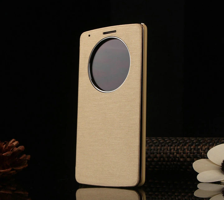 YKSPACE высокое качество люкс Флип кожаный чехол Круг Вид из окна крышку Корпус