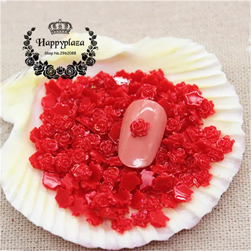 red 500pcs 500 шт 5 мм красный/розовый/белый/фиолетовый/синий полимерный Блестящий маленький цветок плоский с оборота Кабошон DIY Ювелирные изделия/ремесло/украшение ногтей - Цвет: red 500pcs