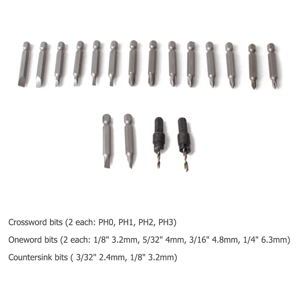 20 шт. набор быстросменных насадок для сверления металла|Сверла| |