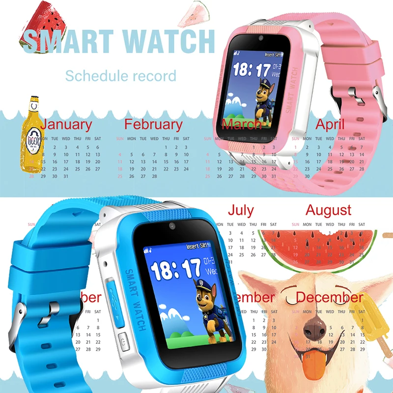 LIGE детская смарт часы со светодиодом цвет экран музыкальный плеер Поддержка