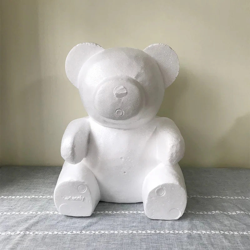 Розовый медведь подготовка DIY пенные заготовки плесень материал плюшевый медведь 60 см эмбрион Искусственные цветы из пены ремесленные формы