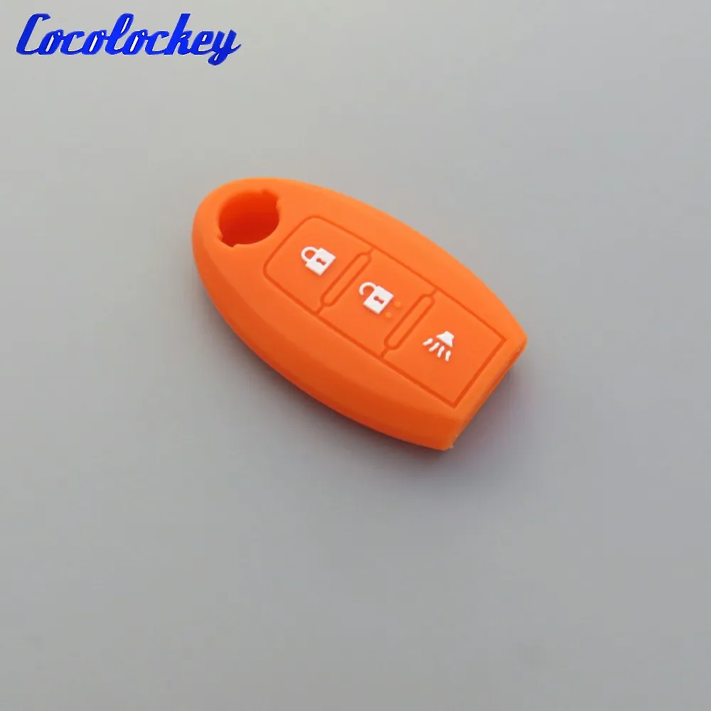 Cocolockey силиконовый чехол для ключа автомобиля Fob NISSA Versa Rogue Pathfinder умный
