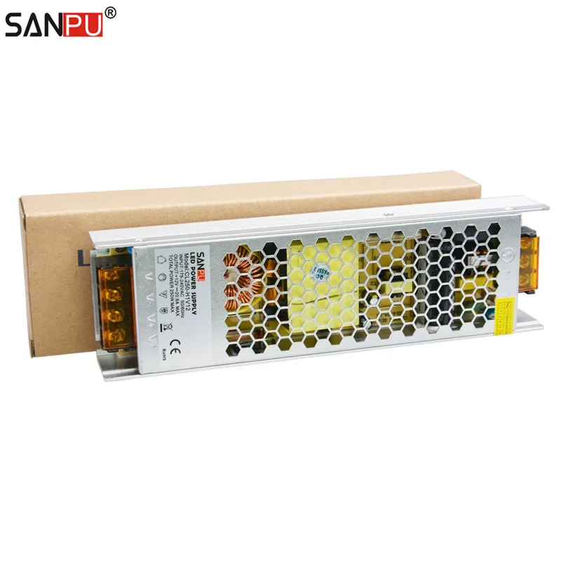 Блок питания SANPU SMPS 24 В для светодиодсветильник лент 250 Вт 10 А|smps 24v|ac to dc24v supply |
