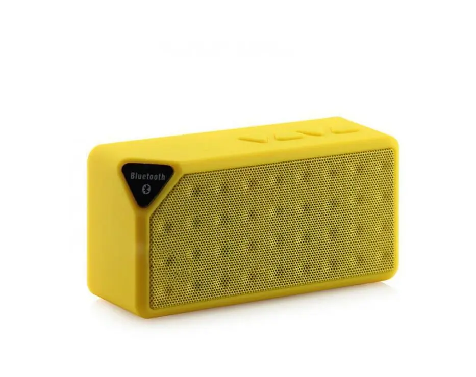 Цвет: желтый Мини Bluetooth динамик X3 TF USB FM радио беспроводной портативный музыкальный звуковой ящик сабвуфер громкий динамик s с микрофоном для телефона ПК - Цвет: Цвет: желтый