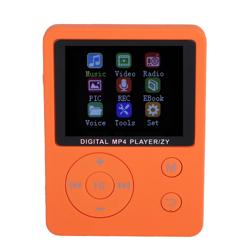 Тонкий легкий портативный цветной экран HiFi плеер MP3 MP4 музыкальный плеер USB2.0 круглая кнопка с наушником
