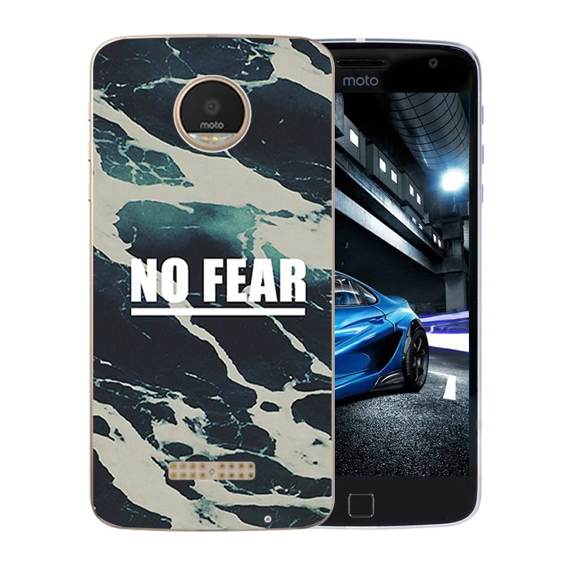 Phone Cases For Motorola Moto Z Play Flexible Color Stone Pattern Transparent Shell for X 4 XT 1635-03 XT1635 Mo Back Cover |