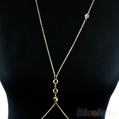 Женское украшение для тела бикини с кристаллами цепочка перекрестными звеньями