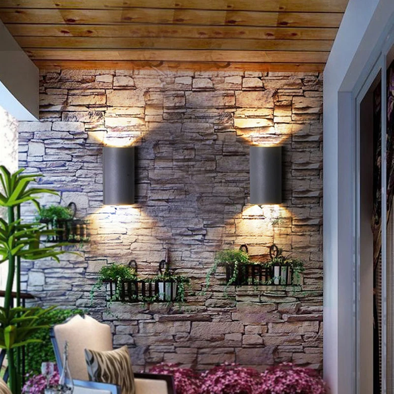 Алюминиевый водонепроницаемый наружный светодиодный настенный светильник