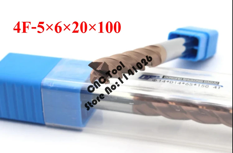 

1PCS HRC60 Long Extend carbide alloy cutter 4F-5*6*20*100L,high quality tungsten steel milling cutter,CNC milling tools,machine
