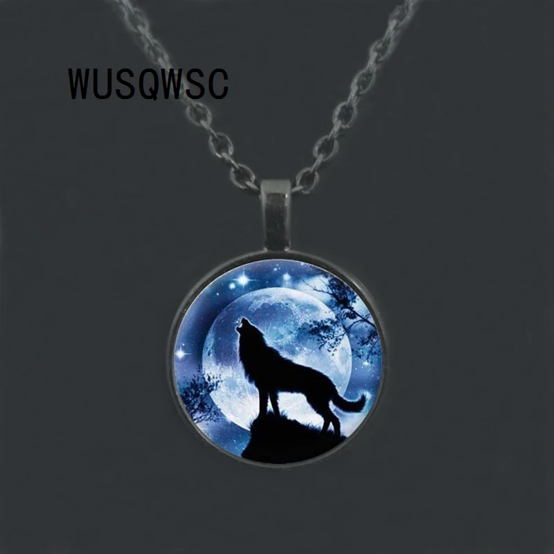 WUSQWSC Новая мода стеклянный кабошон деревянная подвеска ожерелье кожаное