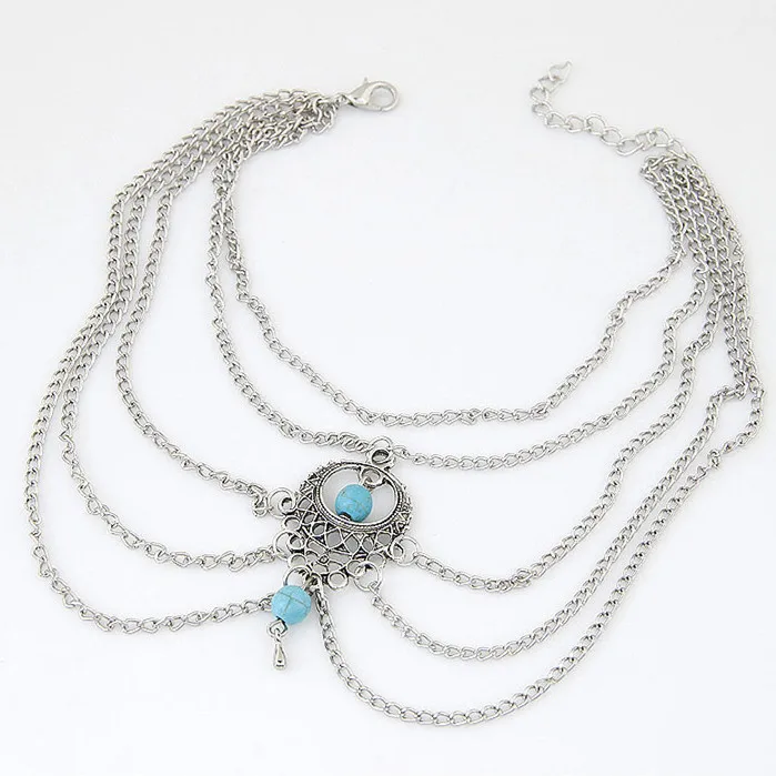 RAVIMOUR Винтажный серебряный цвет браслет на лодыжку ювелирные изделия для ног