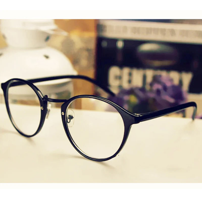 

TFJ Mens Womens Nerd Glasses Clear Lens Eyewear Unisex Retro Eyeglasses Spectacles plain mirror Frame Glasses Nerd Geek