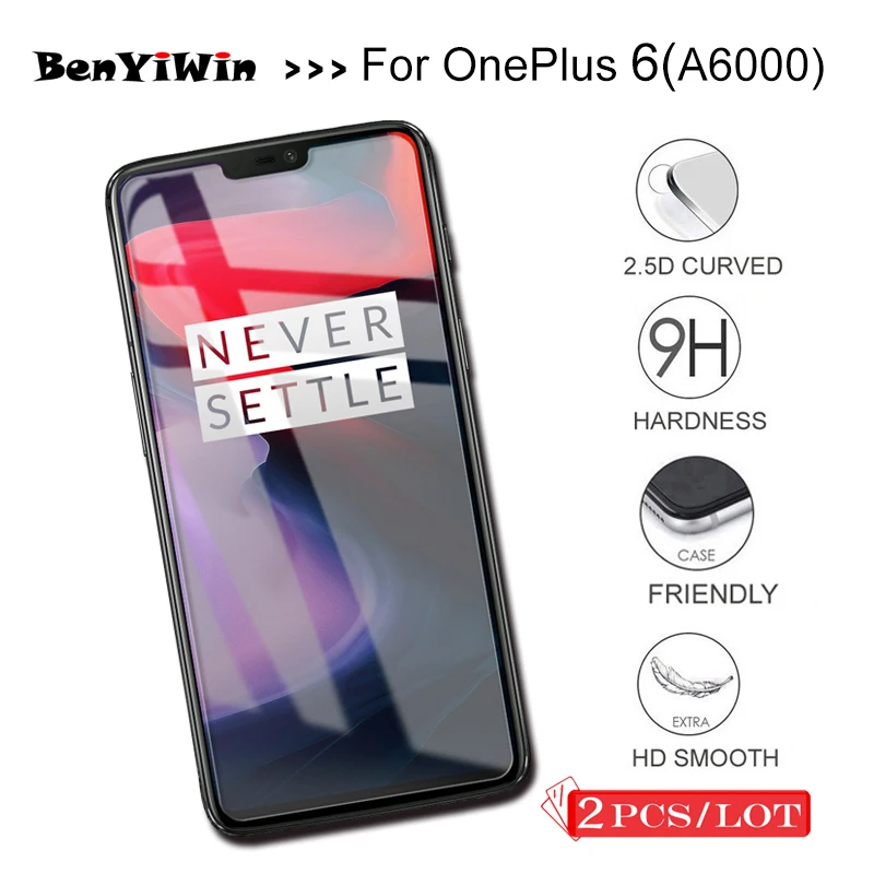 Закаленное стекло 9H для OnePlus 6 1 + 2 шт.|Защитные стёкла и плёнки телефонов| |