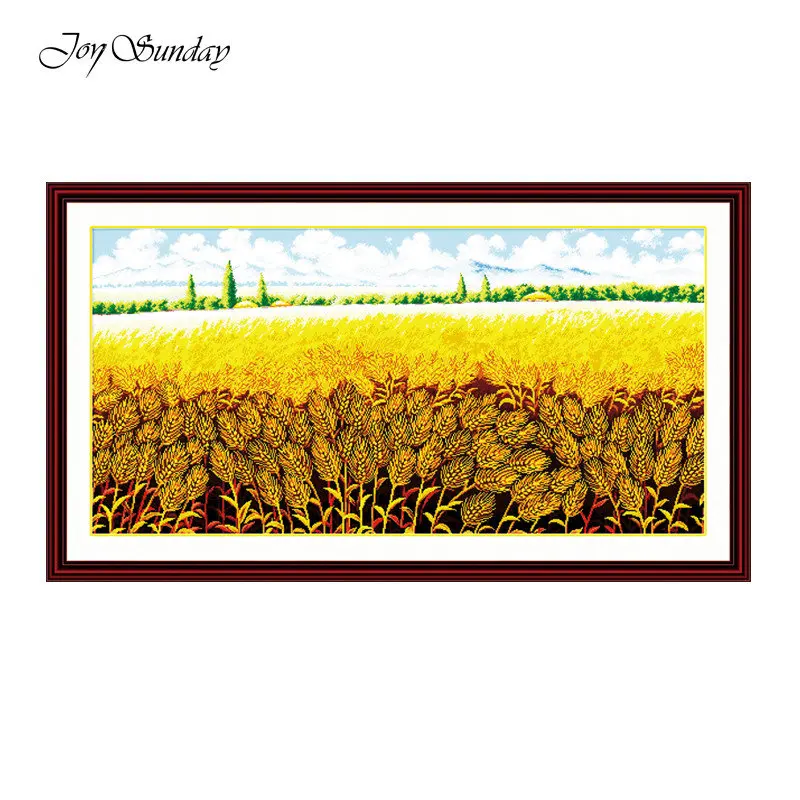 

Bumper Harvest Joy Sunday Cross Stitch Patterns 11ct 14ct Printed Cross Stitch Kit Counted Cross Stitch Landscape Embroidery Kit