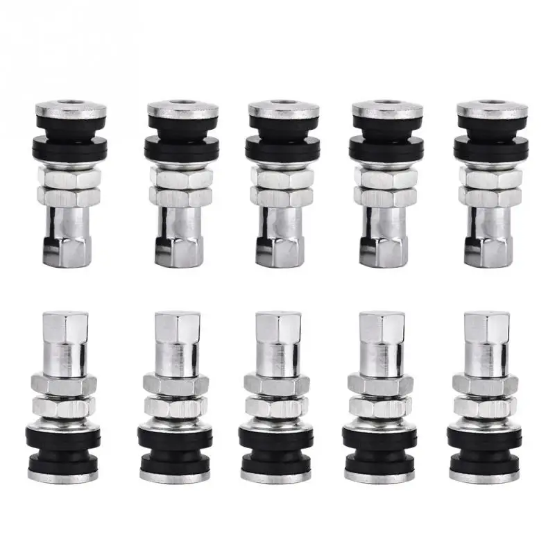 10pcs TR161 Metal Car Truck Motorcycle Bolt In Tire Tyre Valve Short Stems with Dust Cap Stem Kit | Автомобили и мотоциклы
