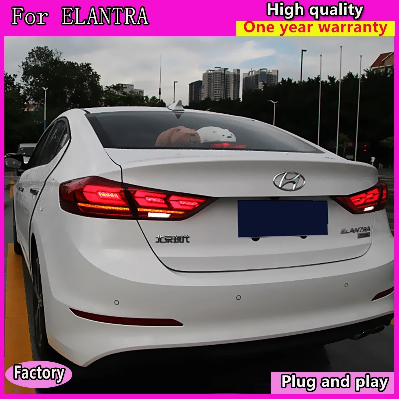 

Car Styling for Hyundai Elantra Taillights New LED Tail Lamp 2016-2018 LED Rear Lamp Fog Light DRL+Brake+Park+Signal light